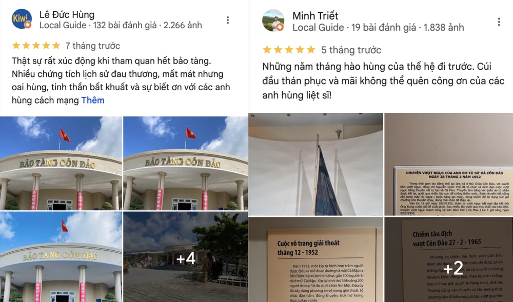 Đánh giá của du khách khi tham quan bảo tàng Côn Đảo